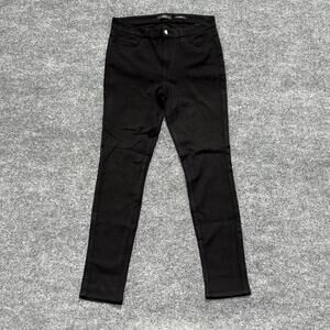 JEN7 Skinny Jeans Womens Size 8 Black Stretch High Rise USA Made Dry Clean Only